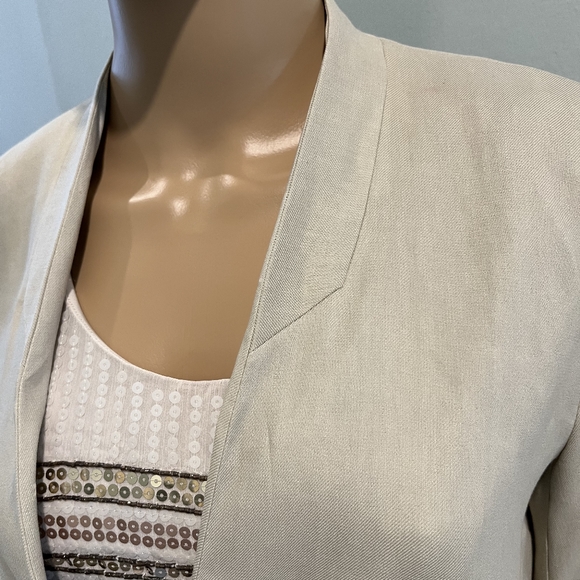 Piazza Sempione Linen Jacket Made in Italy Size 44 - US size 8 - 10 or … - Picture 4 of 16